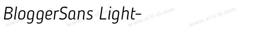 BloggerSans Light字体转换